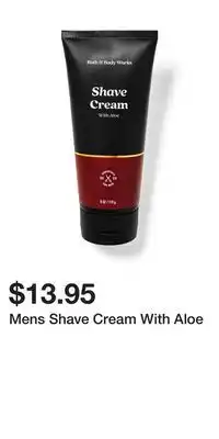 Bath & Body Works Mens Shave Cream With Aloe offer