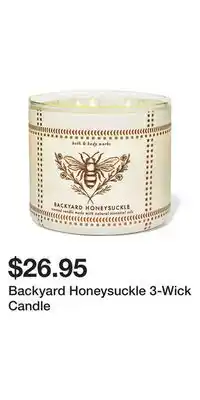Bath & Body Works Backyard Honeysuckle 3-Wick Candle offer