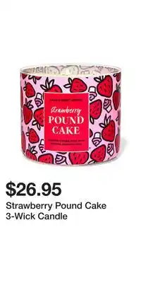 Bath & Body Works Strawberry Pound Cake 3-Wick Candle offer
