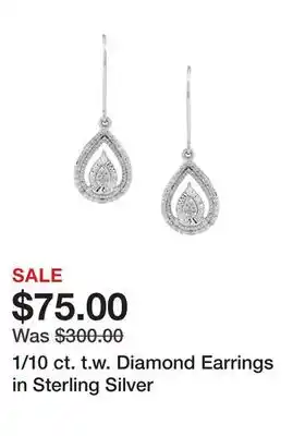 Belk 1/10 ct. t.w. Diamond Earrings in Sterling Silver offer