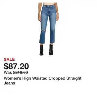 Belk Women's High Waisted Cropped Straight Jeans offer