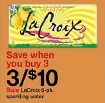 Target LaCroix 8-pk. sparkling water offer