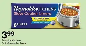 Target Reynolds Kitchens 6-ct. slow cooker liners offer