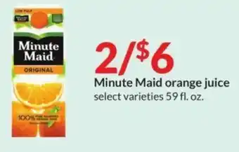 Hy-Vee Minute Maid orange juice offer