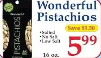 Market Basket Wonderful Pistachios offer