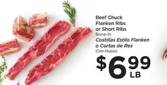 Food 4 Less Beef Chuck Flanken Ribs or Short Ribs offer