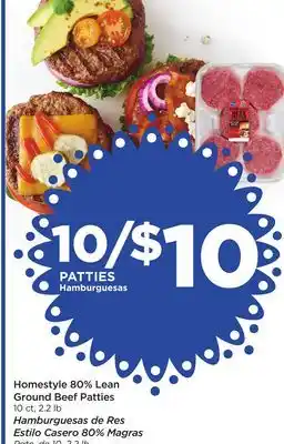 Food 4 Less Homestyle 80% Lean Ground Beef Patties offer