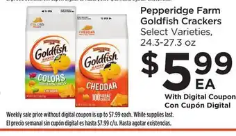 Food 4 Less Pepperidge Farm Goldfish Crackers offer