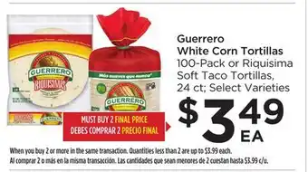 Food 4 Less Guerrero White Corn Tortillas offer