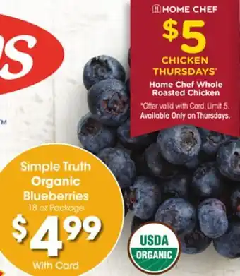 Ralphs Simple Truth Organic Blueberries offer