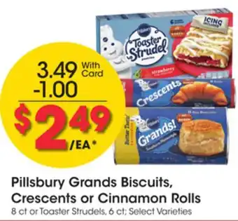 Ralphs Pillsbury Grands Biscuits, Crescents or Cinnamon Rolls offer