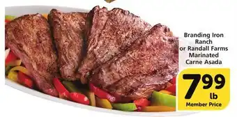 Albertsons Branding Iron Ranch or Randall Farms Marinated Carne Asada offer
