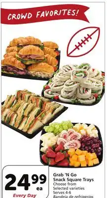 Albertsons Grab'N Go Snack Square Trays offer