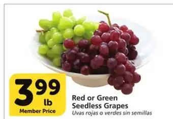 Albertsons Red or Green Seedless Grapes offer