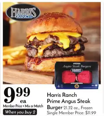 Pavilions Harris Ranch Prime Angus Steak Burger offer