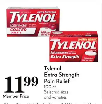 Pavilions Tylenol Extra Strength Pain Relief offer