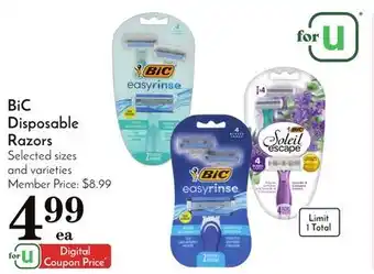 Pavilions BiC Disposable Razors offer