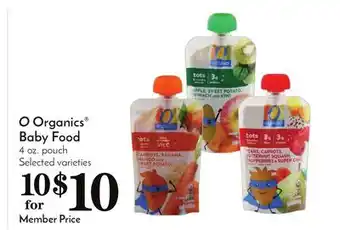 Pavilions O Organics Baby Food offer
