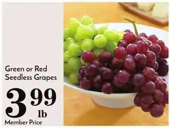 Pavilions Green or Red Seedless Grapes offer