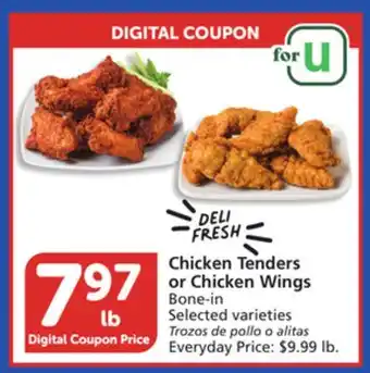 Vons Chicken Tenders or Chicken Wings offer