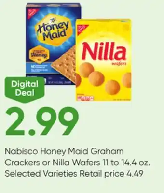 Stater Bros Nabisco Honey Maid Graham Crackers or Nilla Wafers offer