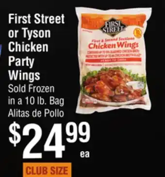 Smart & Final First Street or Tyson Chicken Party Wings offer