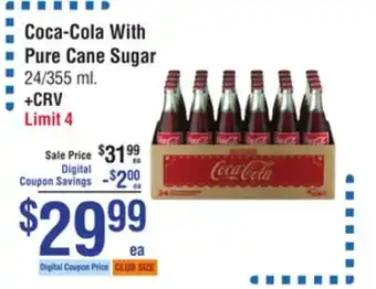 Smart & Final Coca-Cola With Pure Cane Sugar offer