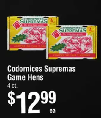 Smart & Final Codornices Supremas Game Hens offer