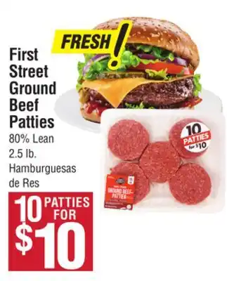 Smart & Final First Street Ground Beef Patties offer