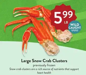 Fresh Thyme Large Snow Crab Clusters offer