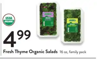 Fresh Thyme Fresh Thyme Organic Salads offer