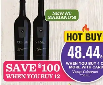Mariano's Venge Cabernet offer