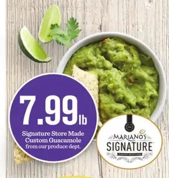 Mariano's Signature Store Made Custom Guacamole offer