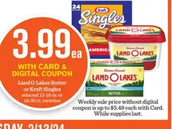 Mariano's Land O Lakes Butter or Kraft Singles offer