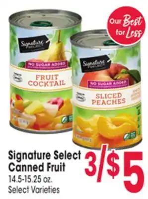 Jewel-Osco Signature Select Canned Fruit offer