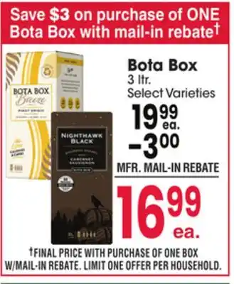 Jewel-Osco Bota Box offer