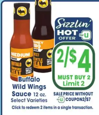 Jewel-Osco Buffalo Wild Wings Sauce offer