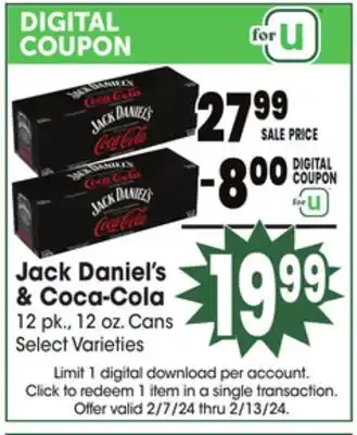 Jewel-Osco Jack Daniel's & Coca-Cola offer