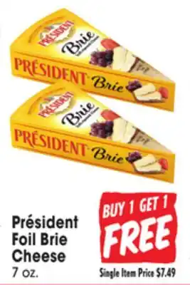 Jewel-Osco Président Foil Brie Cheese offer