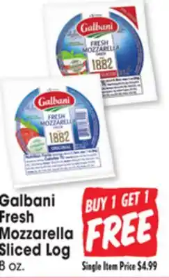 Jewel-Osco Galbani Fresh Mozzarella Sliced Log offer