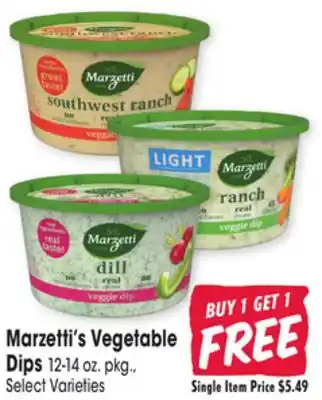 Jewel-Osco Marzetti's Vegetable Dips offer
