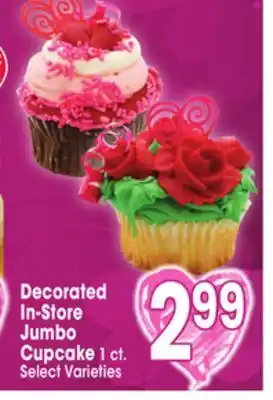 Jewel-Osco Decorated In-Store Jumbo Cupcake offer