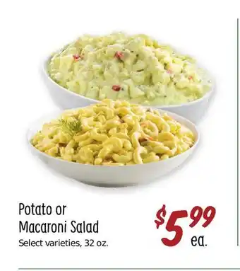 Sprouts Farmers Market Potato or Macaroni Salad offer