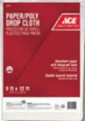 Ace Hardware Ace 9' x 12' Paper/Poly Drop Cloth offer