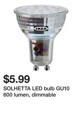 Ikea SOLHETTA LED bulb GU10 600 lumen, dimmable offer