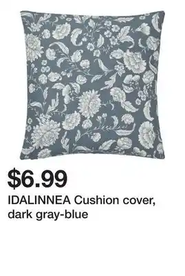 Ikea IDALINNEA Cushion cover, dark gray-blue offer
