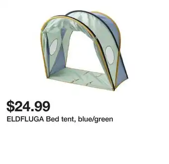 Ikea ELDFLUGA Bed tent, blue/green offer