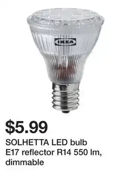 Ikea SOLHETTA LED bulb E17 reflector R14 550 lm, dimmable offer
