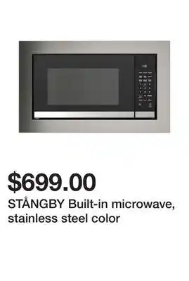 Ikea STÅNGBY Built-in microwave, stainless steel color offer