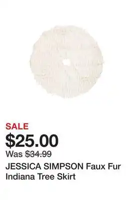 Marshalls JESSICA SIMPSON Faux Fur Indiana Tree Skirt offer